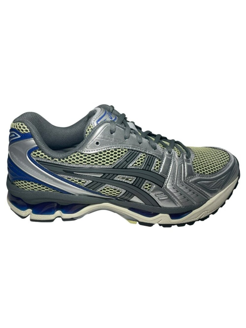 Asics Gel-Kayano 14 Running Shoes Soft Yellow/Blue Men's US 10.5 Wmn's US 12 NWB